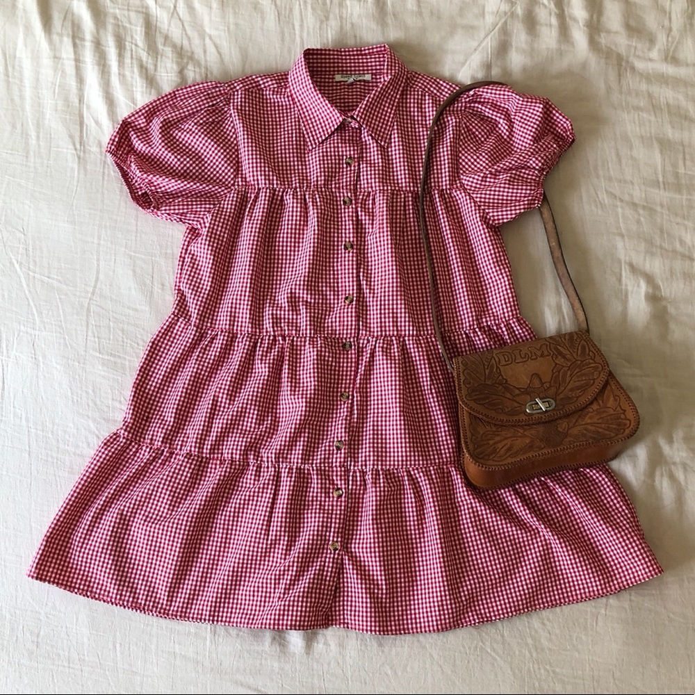 Red & White Gringham Summer Dress